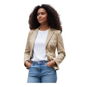 NY&CO KHAKI BLAZER SZ.S EUC